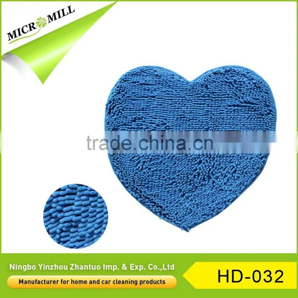 High Absorbent Microfiber Heart Chenille Dry Mat, Square Floor Mat,door Mat