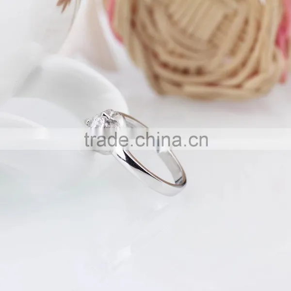 925 Sterling Silver Three Clovers Club Ring With Inlaid Zircon photo-3