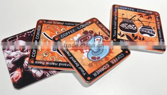 Wholesale Sublimation Heat Printing Square Polymer Coaster/customized Coaster