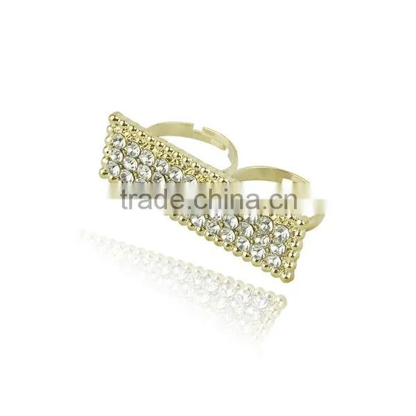 Stainless Steel Jewelry Geometry Diamonds Rings photo-4