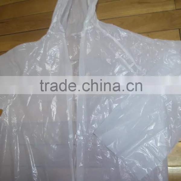 YunShang Cheap Promotional White Disposable pe Raincoat