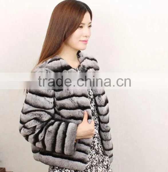 2015 Fashion Women Winter Genuine Rabbit Fur Coat RC11 photo-2