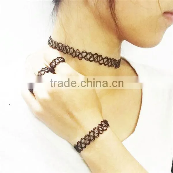 2014 Fashion Ladies' Fishing Thread Weaving Simulation Tattoo Fake Tattoo Punk Vintage Sexy Necklace Unisex Imitation Jewellry