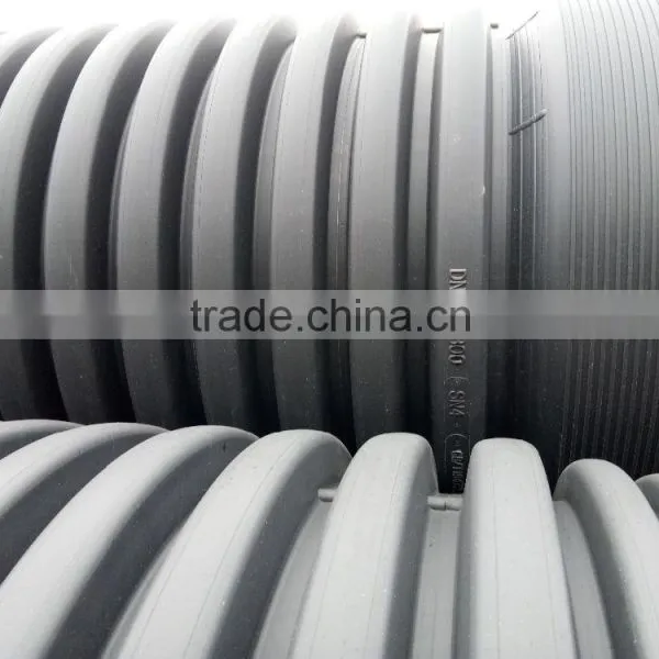 ISO 9001 Black Blue 800mm Hdpe Dwc Corrugated Sewage Plastic Pipes photo-5