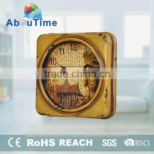 New Product Rectangular Wrought Iron Radio Controlled Wall Clock photo-4