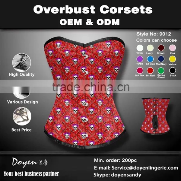 2016 Newest Fashion Cheap Waist Shaping Corsets Printed Waist Training Corset photo-6
