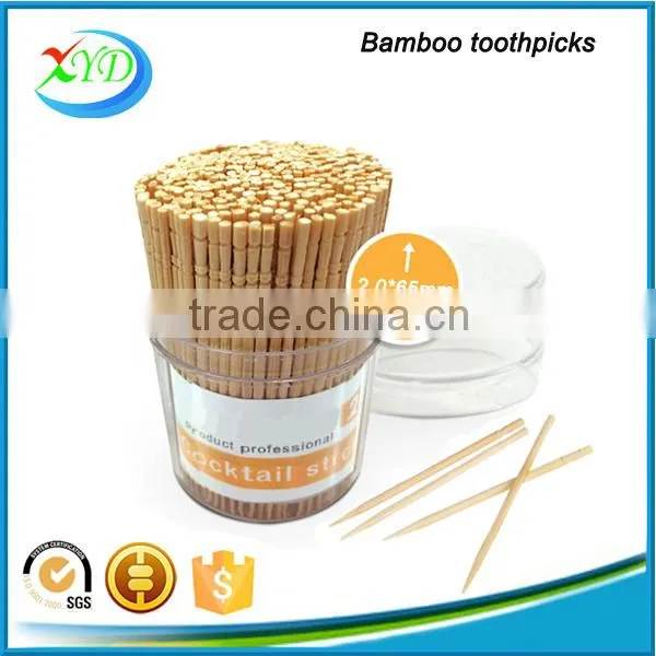 250 Pcs Plastic Barrel Bamboo Toothpicks photo-3