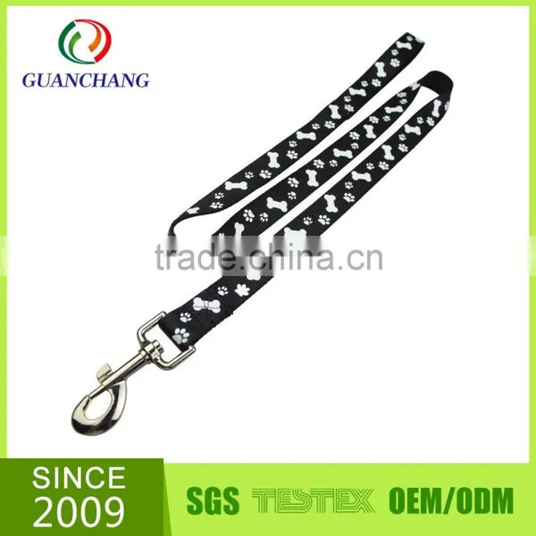 China Factory Custom Print Logo Nylon Dog Collar and Leash photo-4