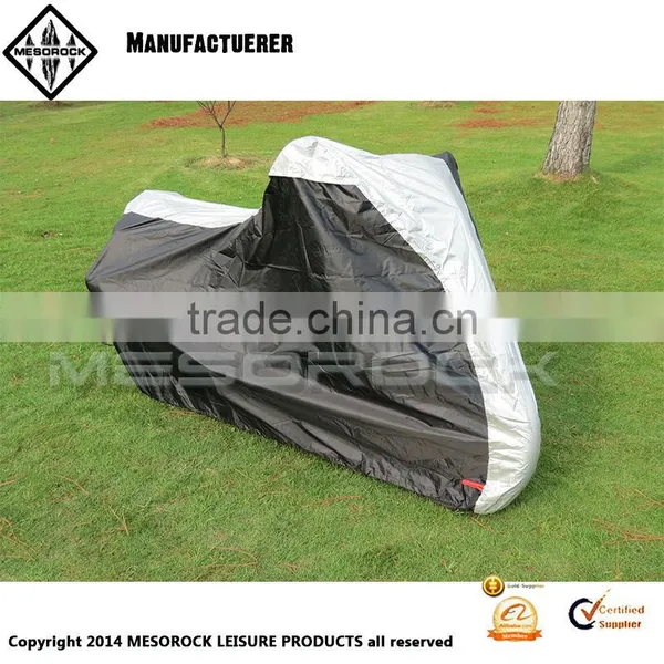 Deluxe All-Season Waterproof and Dustproof Motorcycle Cover (Black,silver, Large) photo-2