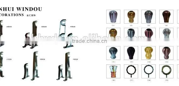 Powder Coated Colored Aluminium Curtain Rod Bracket photo-3