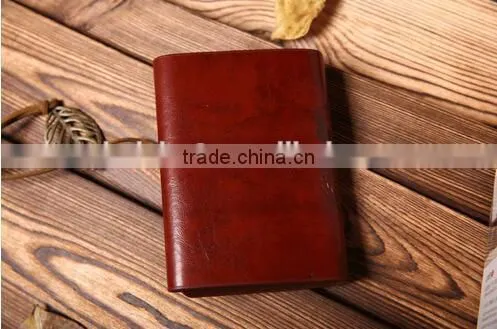 Cy280 11*8cm Retro Fashion Leather Leaves Men's Women's Creative Tying Card Pack Card Holders photo-5
