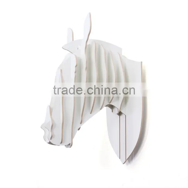Wooden Animal Head Statue Home Wall Decoration Wooden Decorative Statue Zebra Head photo-4