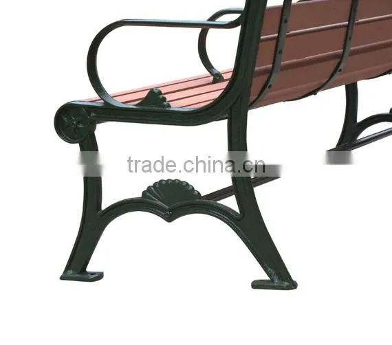 Cast Iron Legs Outdoor Wooden Bench photo-5