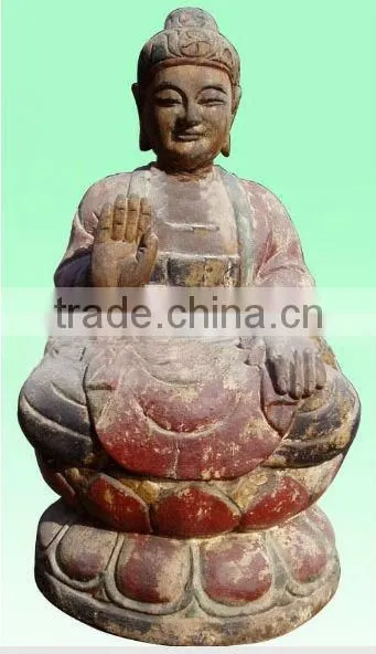 Oriental Indian Style Wooden Carved Buddism Statue Sakyamuni Statue photo-3
