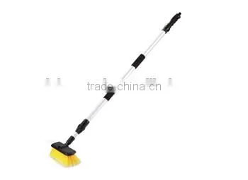 Microfiber Soft Bristle Telescopic Car Wheel Wash Dust Detailing Cleaning Brush Flow Through Brush Series photo-3
