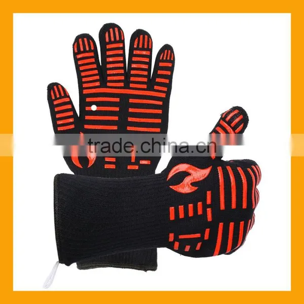 Professional Indoor Outdoor Kitchen Gloves,Premium Insulated & Silicone Lined Aramid Fiber Fire Proof Gloves photo-2