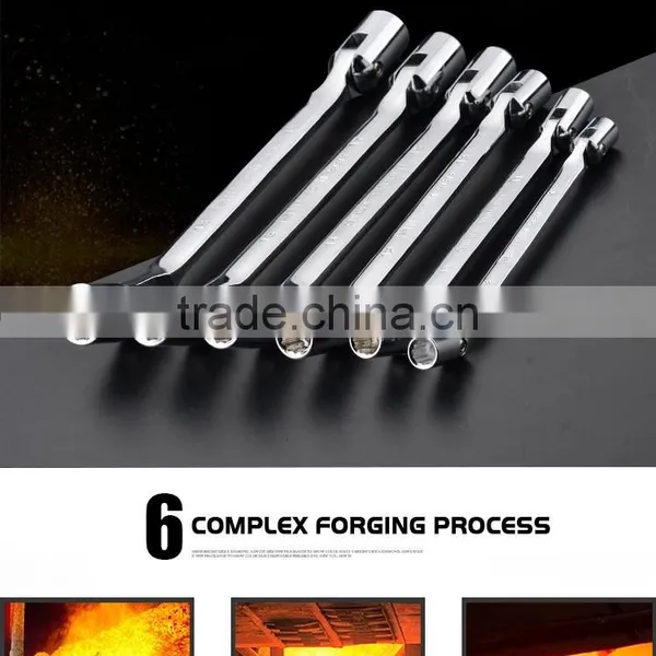 Double Socket Wrench Chrome Vandium Steel Spanner Wrench Tool photo-4