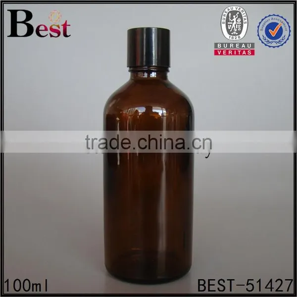 Essential Oil Amber Glass Vial Cosmetic 100ml Amber Glass Vial photo-3