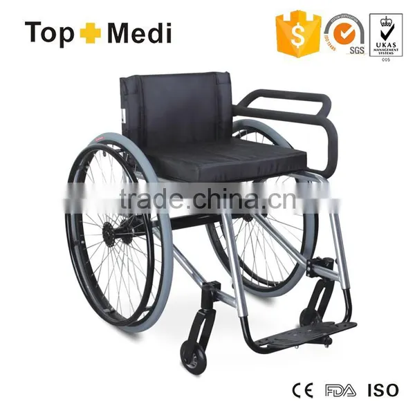 Rehabilitation Therapy Aluminum Powder Coating Ultralight Leisure Manual Sport Training Rugby Defensive Wheelchair photo-6