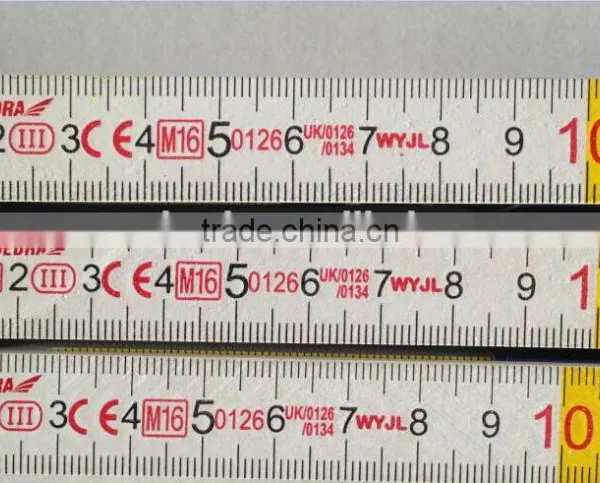 High Quality Brich Wood Ruler Yellow and White Coloer photo-2