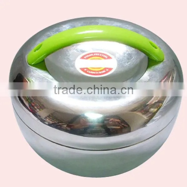 Apple Shape Stainless Steel Round Lunch Box With Handle photo-6