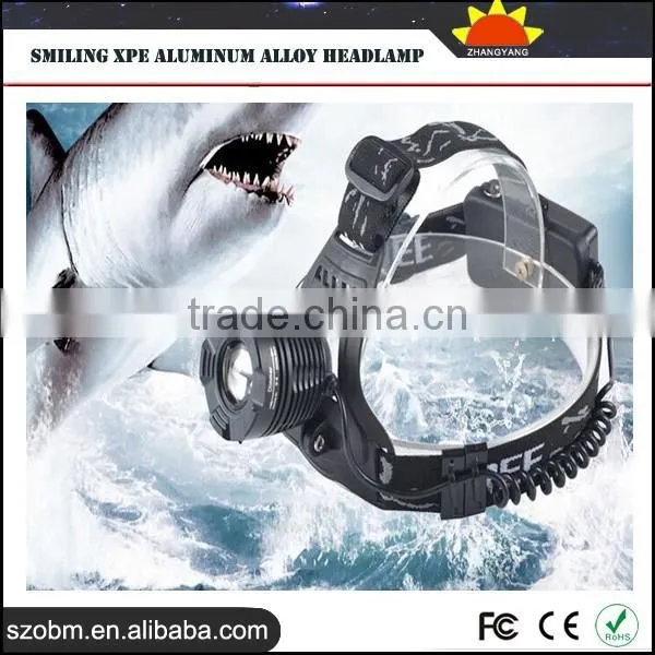 Rechargabel High Power Smiling XPE Aluminum Alloy Headlamp photo-2