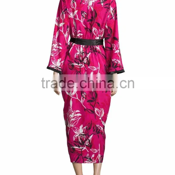 Bridesmaid Robes for Bridesmaids Wholesale Custom Made Floral-Print Wrap Choir Robes photo-3