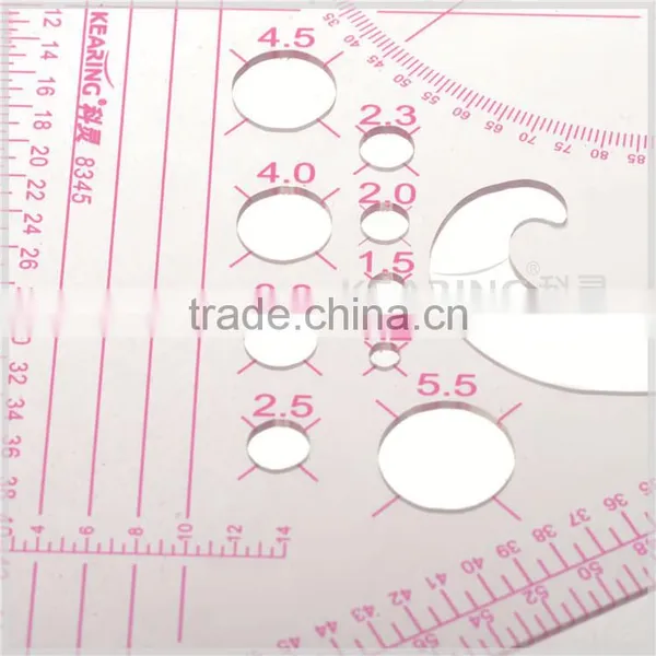 Kearing Brand 1:3/1:4/1:5 Transplant Plastic Sandwich Line Flexible Triangular Scale Ruler #8345 photo-3