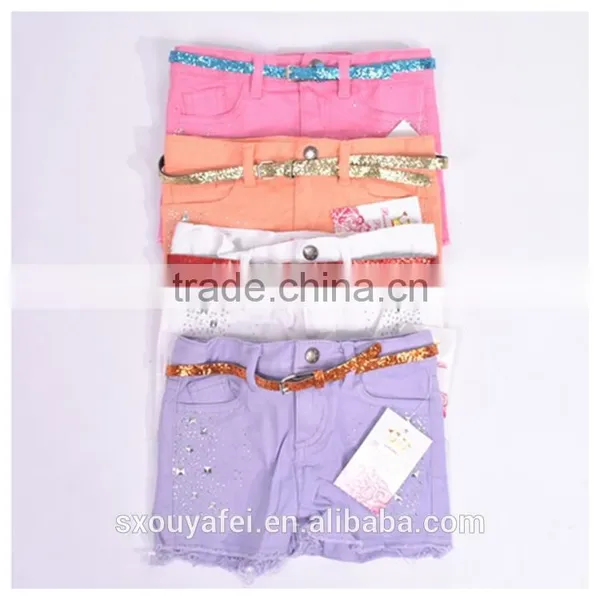 USA Stocklots of Girl's Hot Pant Low Waist Denim Jean Shorts for Summer