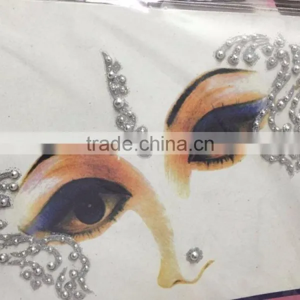 Crystal Face Eye Sticker Masque TATTOO Bindi Carnival photo-2