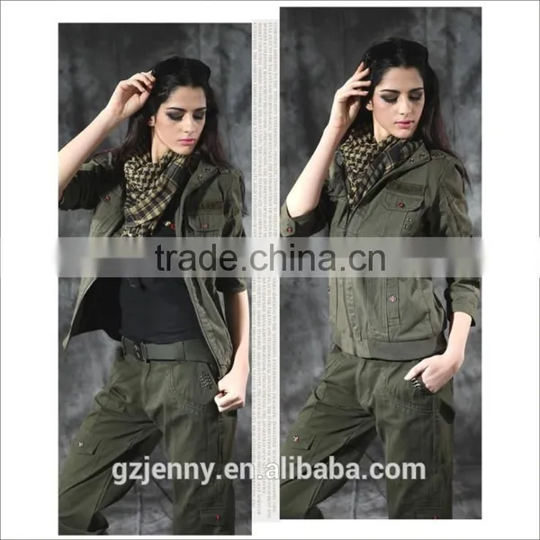 2016 Malaysian Combat Suit Women Green Army Jacket & Army Trousers Dress Uniform photo-2