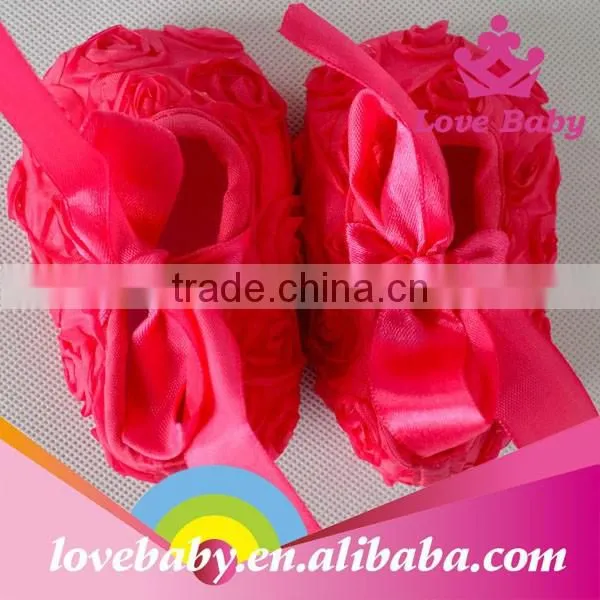 Boutique Rosette Latest Many Colors Newborn Infant Soft Sole Baby Shoes photo-5