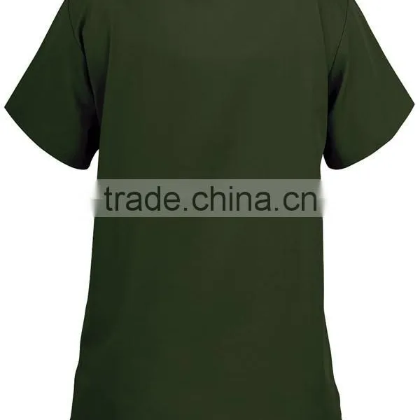 Unisex Three Pockets V-Neck Medical Scrub Top photo-2