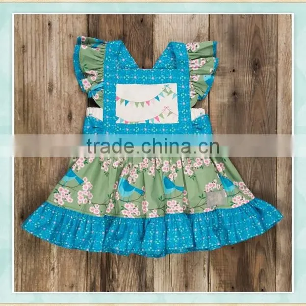 Baby Frock Design Patriotic Firework Print Pearl Wholesale Clothing Dress for Kids photo-3
