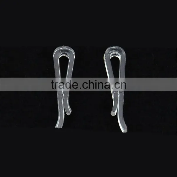 4.0*0.9*0.35cm Cheap U-shape Garment Accessory Transparent Plastic Clips for Packing photo-4