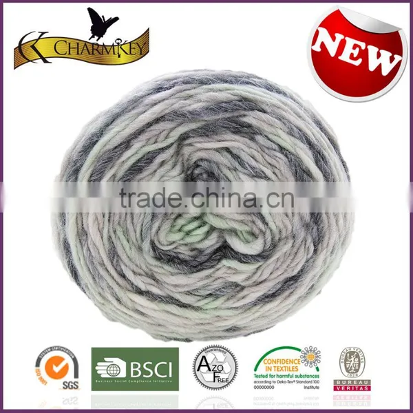 Charmkey Baby Yarn Wool Bamboo Blended Yarn Natural Fiber Melange Yarn photo-2