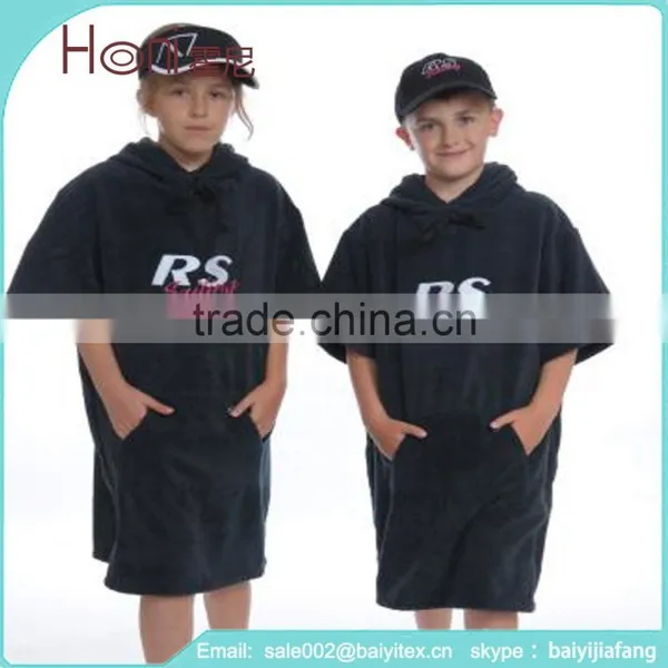 China Textiles Towel Poncho Custom Reactive Printed Magic Terry Cloth Poncho photo-2