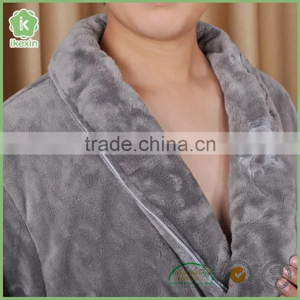 Made In China Aqua Cozy Shu Velveteen Wholesale Bathrobe photo-3