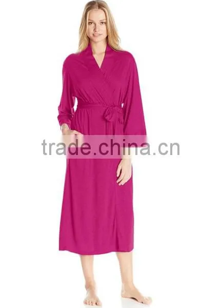 High Quality Modal Long Elegant Cotton Sap Bath Robe photo-2