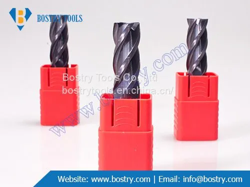 4 Flute Spiral Flat Solid Carbide End Mill for Metal Milling AlTiN Coating CNC Cutting Tools photo-2
