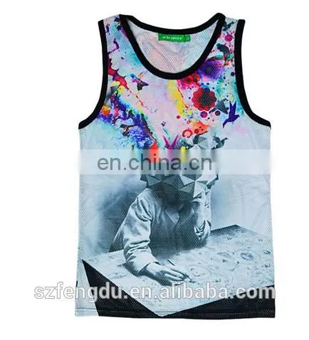 Digital Printing and Sublimation Printing Custom Tank Top photo-2