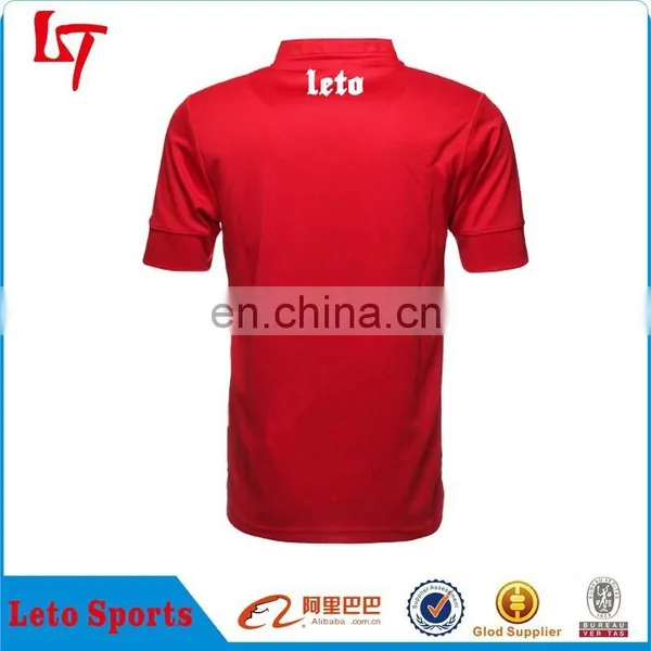 OEM Supply Small MOQ Rugby Shirt ,red Polyester Rugby Jerseys Dry Fit Custom Rugby Playing Shirt , Sublimated Rugby Jerseys photo-2