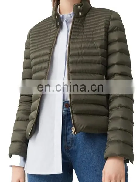 Factory OEM 100% Polyester Lightweight Quilted Women Down Jacket photo-4
