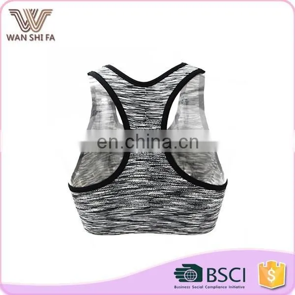 Quick Dry Nylon Mixed Gray Yoga Women Sports Bra photo-3