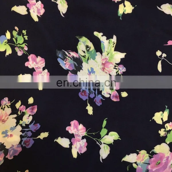 RAYON VOILE PRINTED FABRIC FLOWER DESIGN