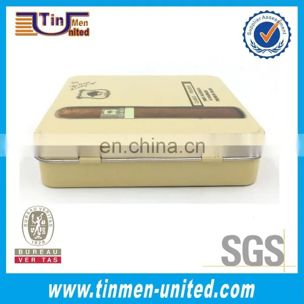 High Quality Cigar & Cigarette Hinged Lid Tobacco Tin Box photo-2
