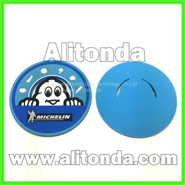 Custom Pvc Soft Anti-slip Cute Cartoon Animal Character Food Flower Coaster for Home or Promotional Gifts photo-2