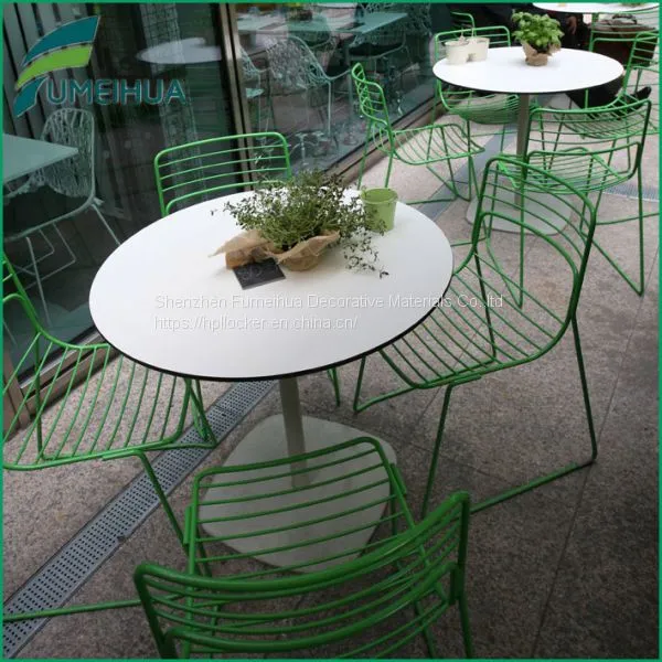 HPL Board Top Adjustable Coffee Dining Table photo-4