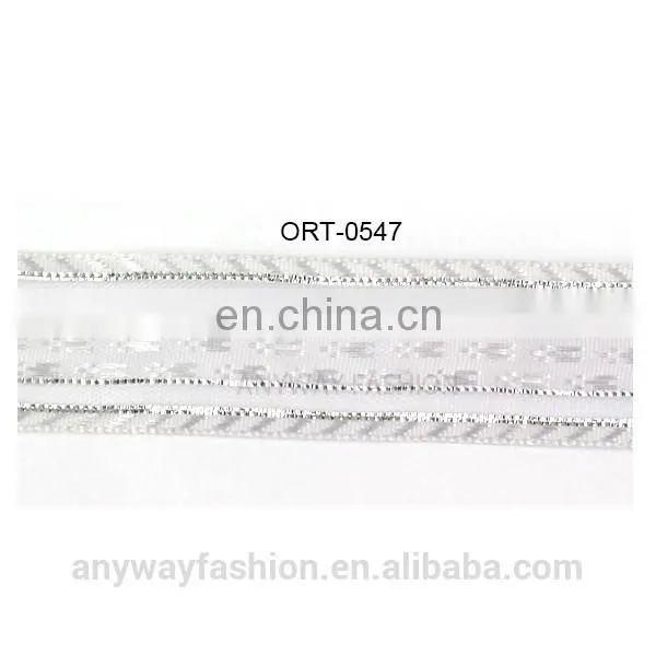 Wholesale Silver Rhinestone Beaded Hot Fix Ribbon