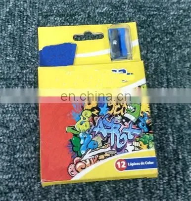 2016 New School Stationery 3.5" Triangular Plastic Pencil 12pcs Set For Child